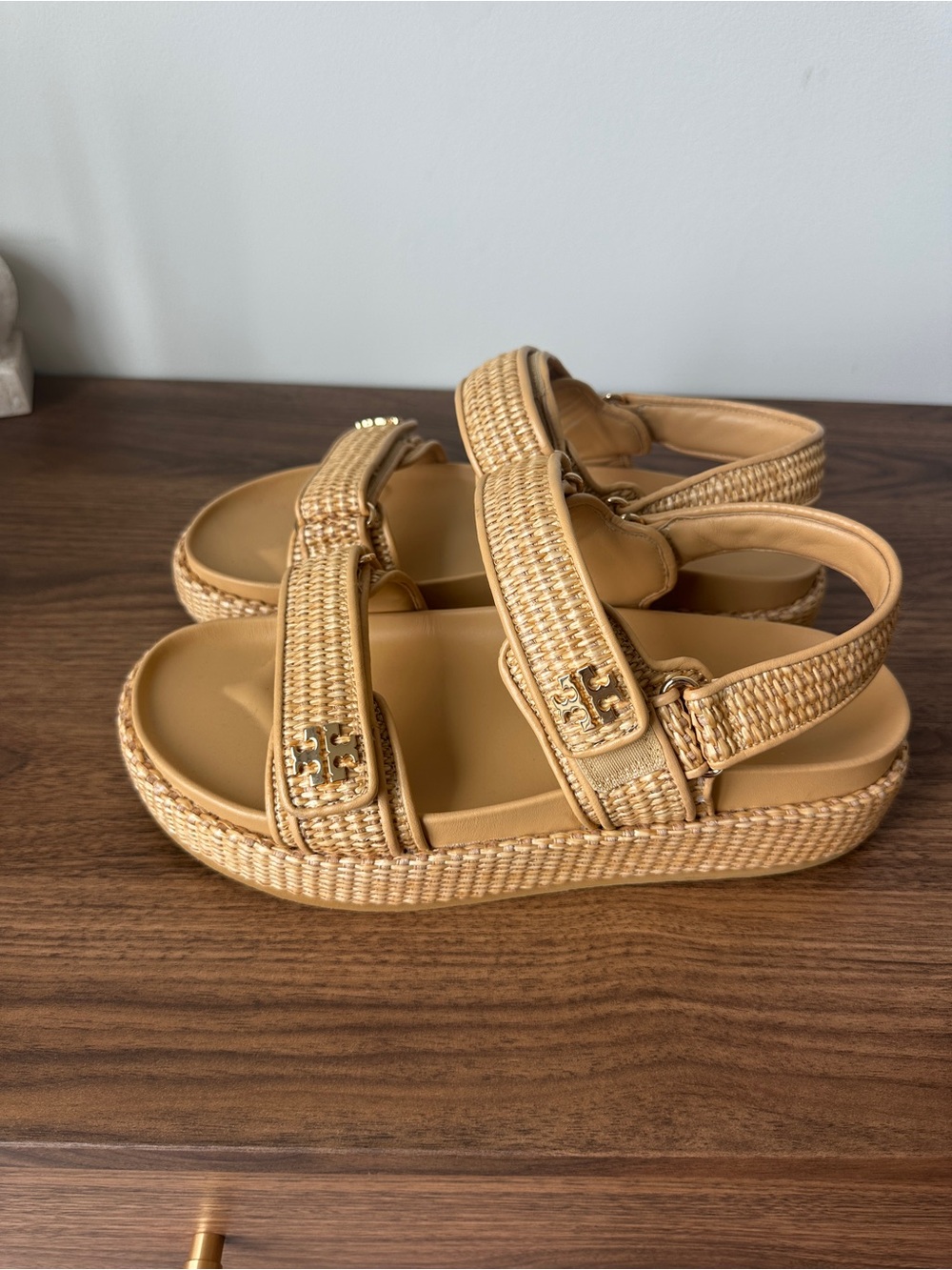 Tory Burch Kira Sporty Raffia Sandals